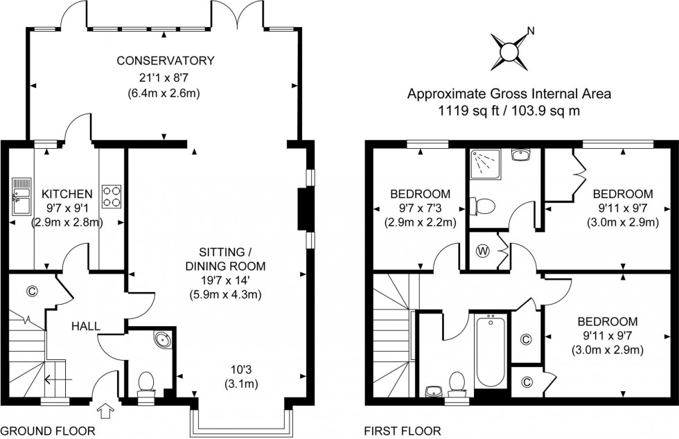 Floorplan for Kingfisher Drive, Haywards Heath, RH16