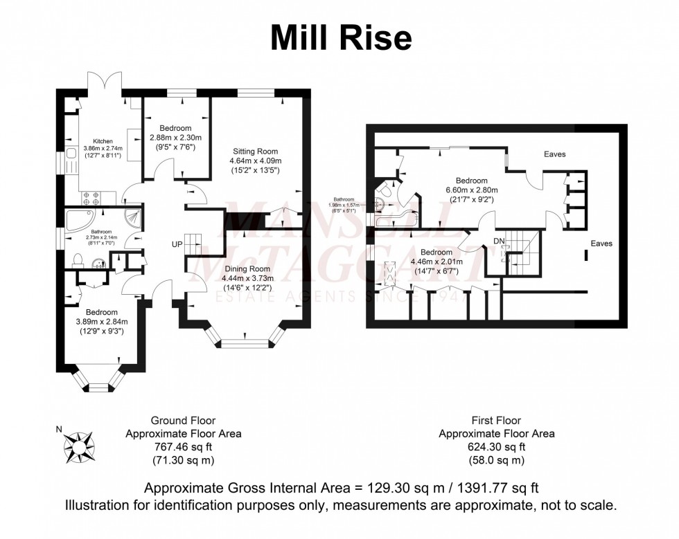 Floorplan for Mill Rise, Brighton, BN1
