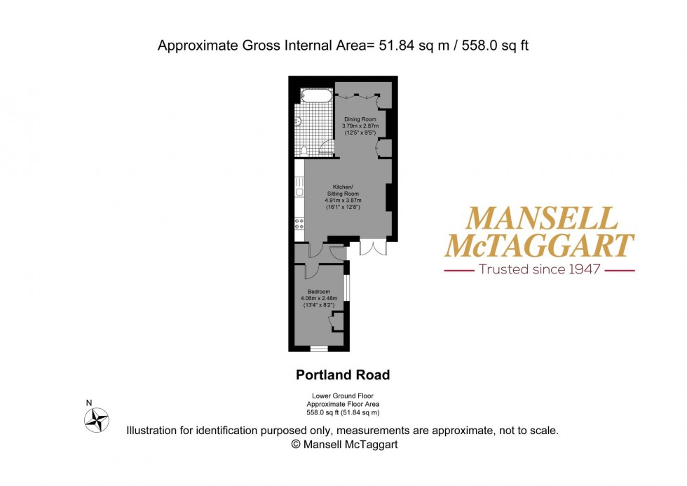 Floorplan for Portland Road, Hove, BN3