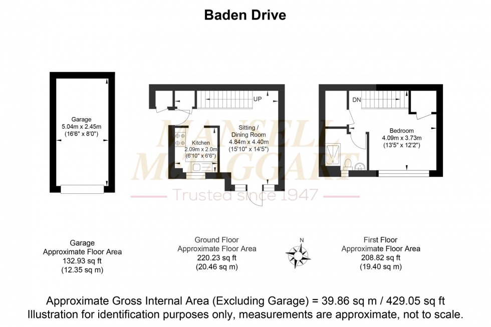 Floorplan for Baden Drive, Horley, RH6