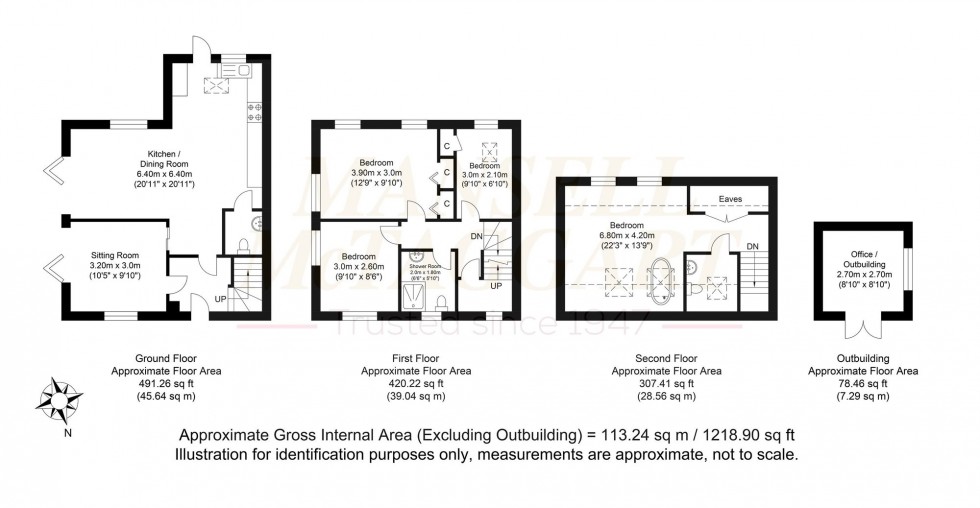 Floorplan for Brook Avenue, Hassocks, BN6
