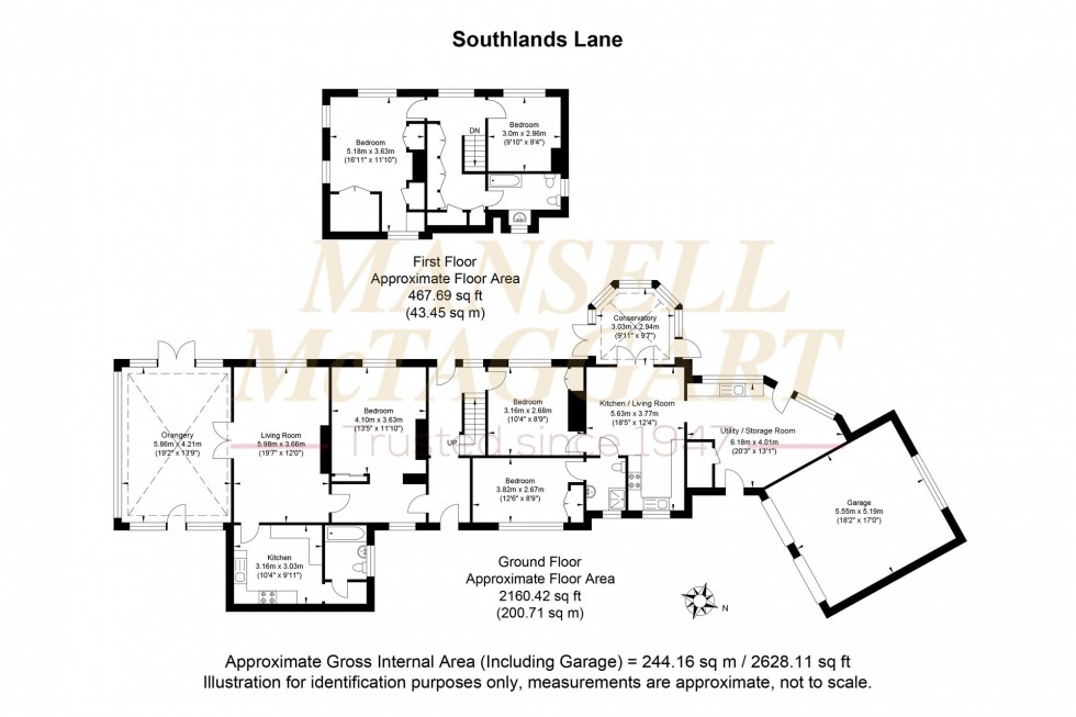 Floorplan for Southlands Lane, West Chiltington, RH20