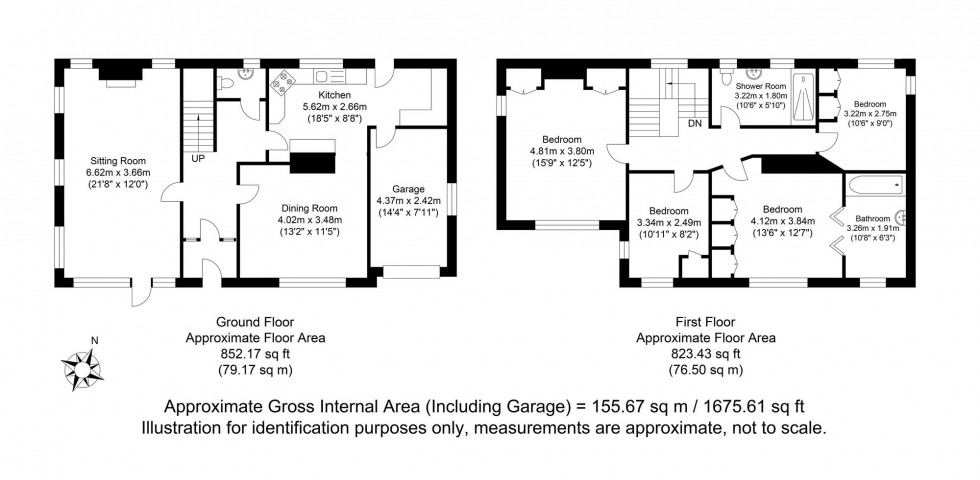 Floorplan for Houndean Rise, Lewes, BN7