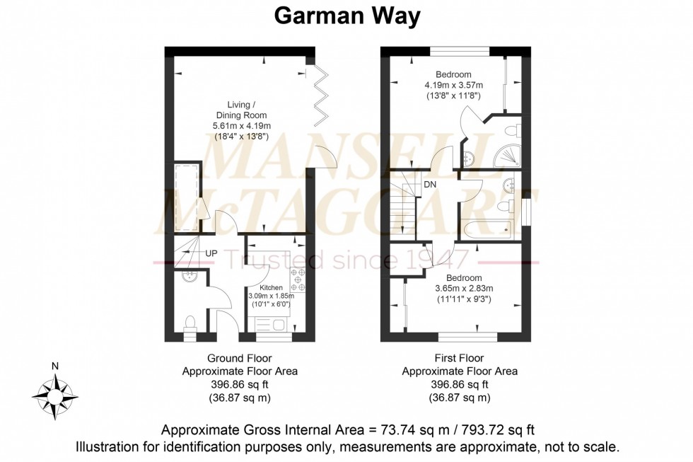 Floorplan for Garman Way, Billingshurst, RH14