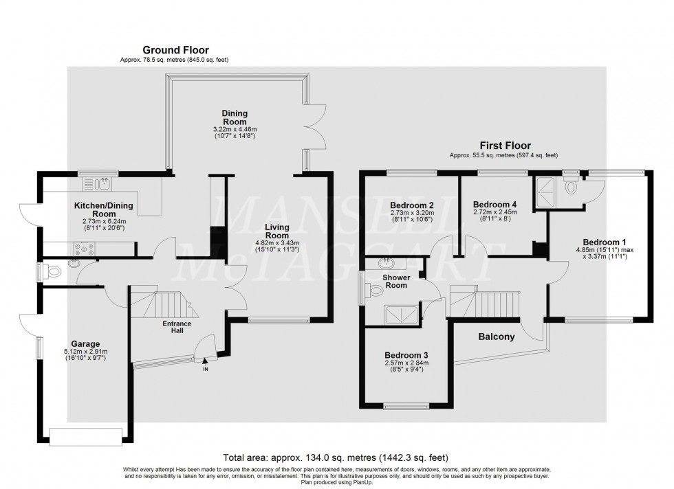 Floorplan for Harewood Close, Crawley, RH10