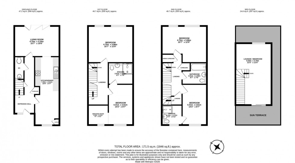 Floorplan for Canalside, Redhill, RH1