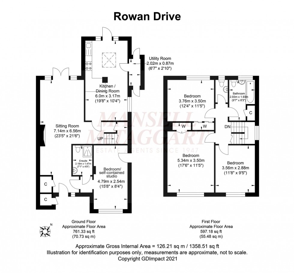 Floorplan for Rowan Drive, Billingshurst, RH14