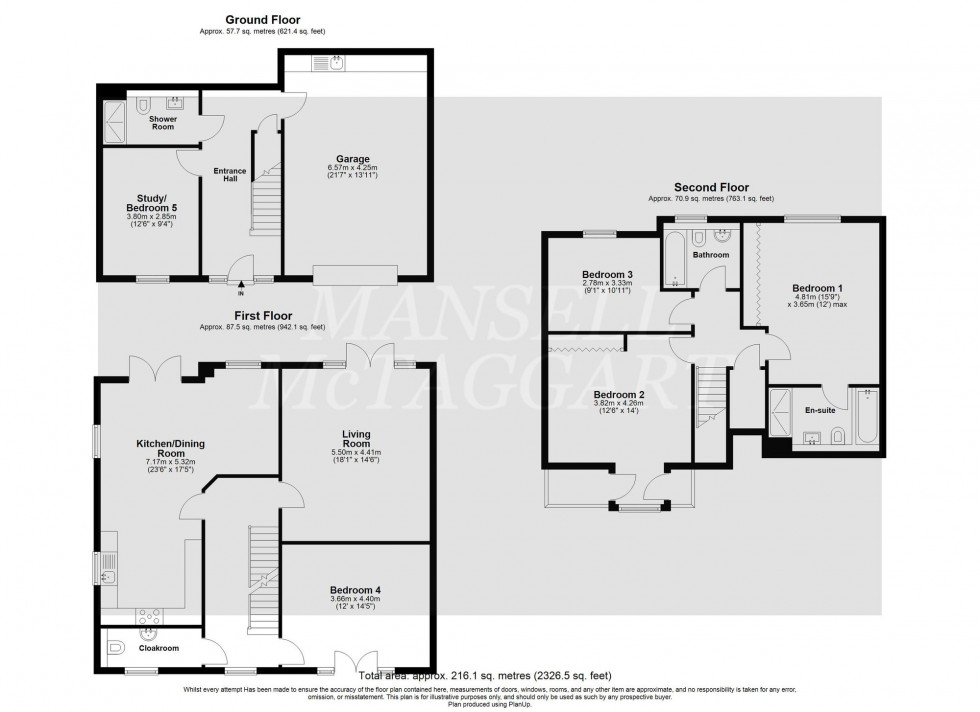Floorplan for Clockfield, Turners Hill, RH10