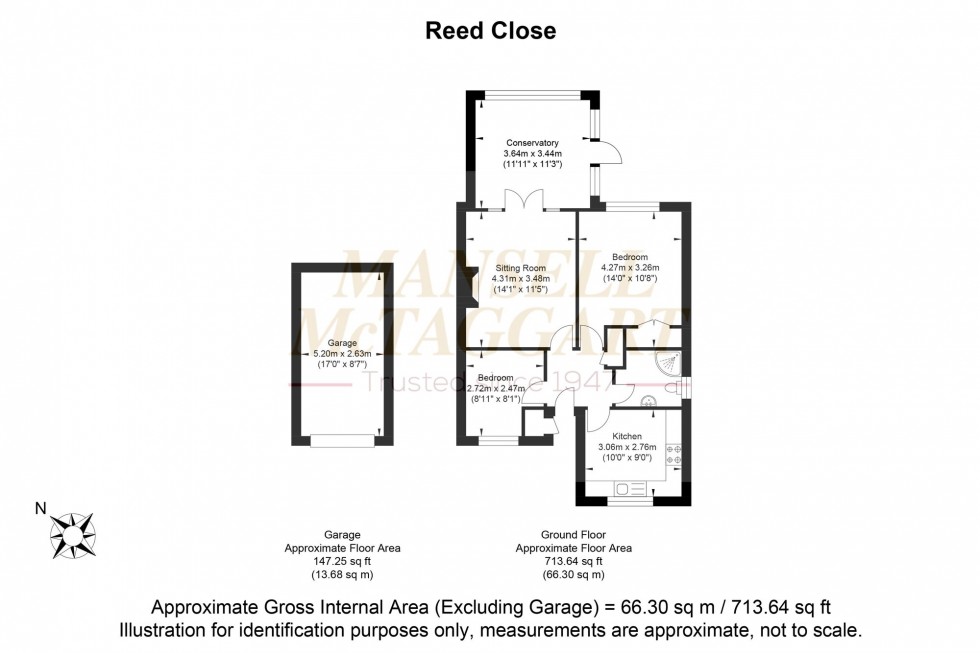 Floorplan for Reed Close, Storrington, RH20
