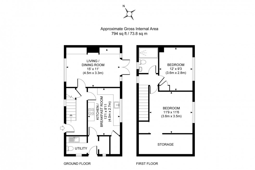 Floorplan for Penn Crescent, Haywards Heath, RH16