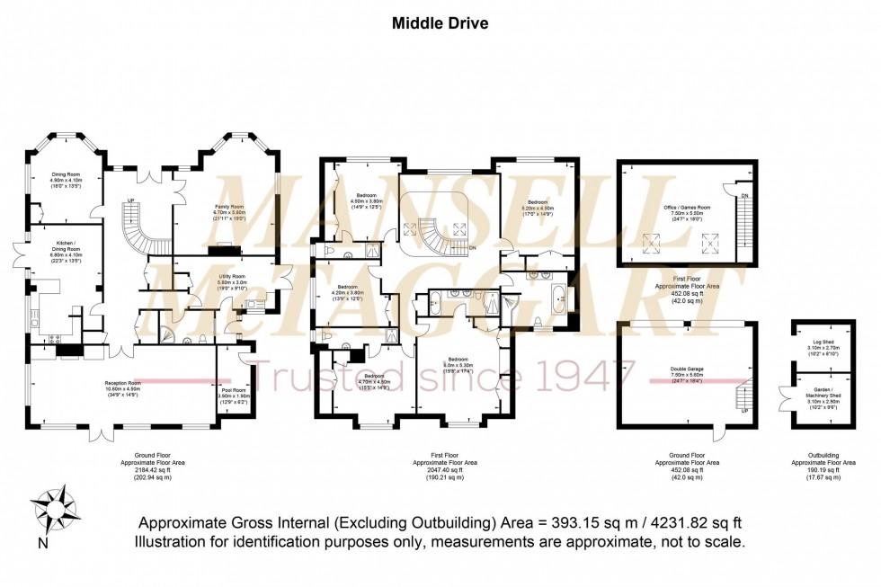 Floorplan for Middle Drive, Maresfield, TN22