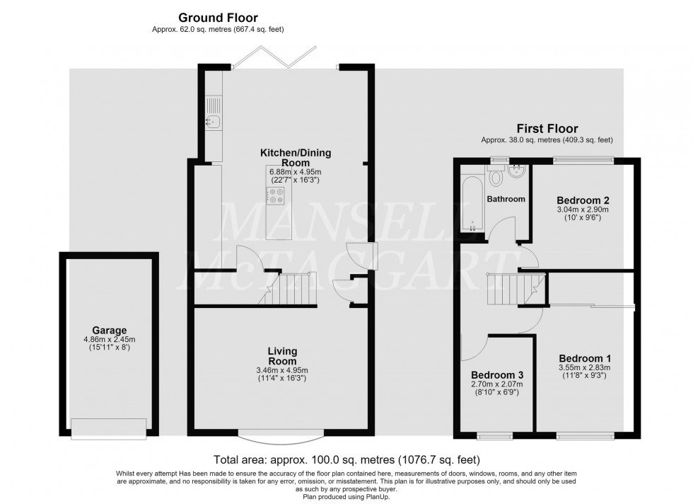 Floorplan for Heathfield, Crawley, RH10
