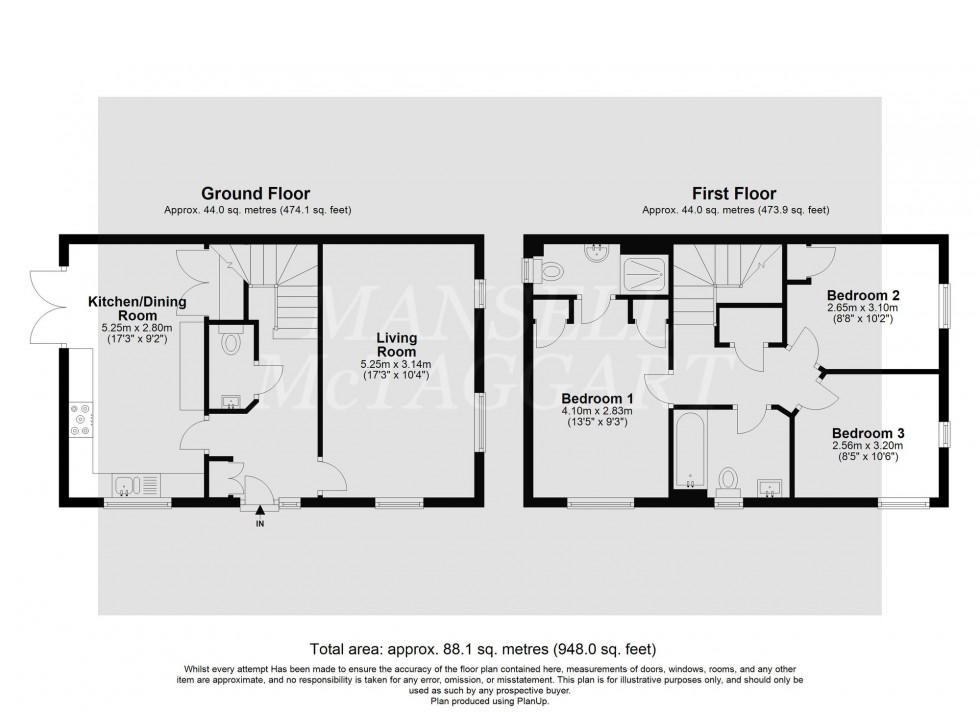 Floorplan for Lamin Way, Copthorne, RH10