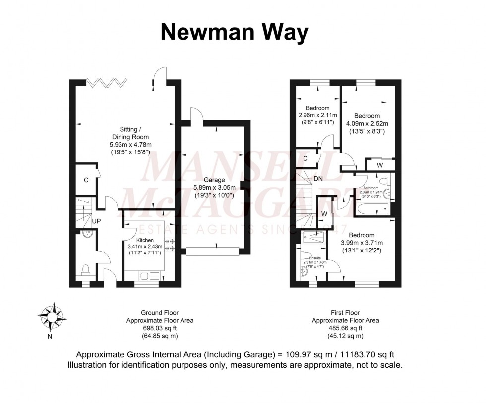 Floorplan for Newman Way, Billingshurst, RH14
