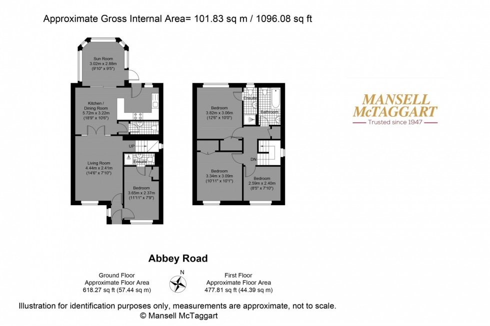 Floorplan for Abbey Road, Steyning, BN44