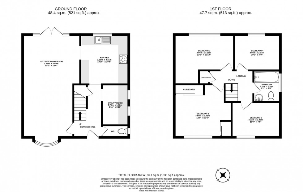 Floorplan for Highams Hill, Crawley, RH11