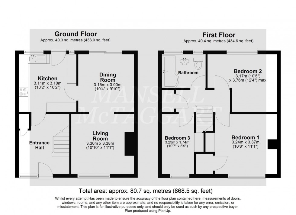 Floorplan for Lark Rise, Crawley, RH11