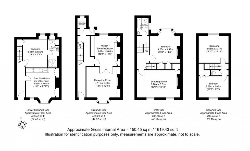 Floorplan for St. Annes Terrace, Lewes, BN7