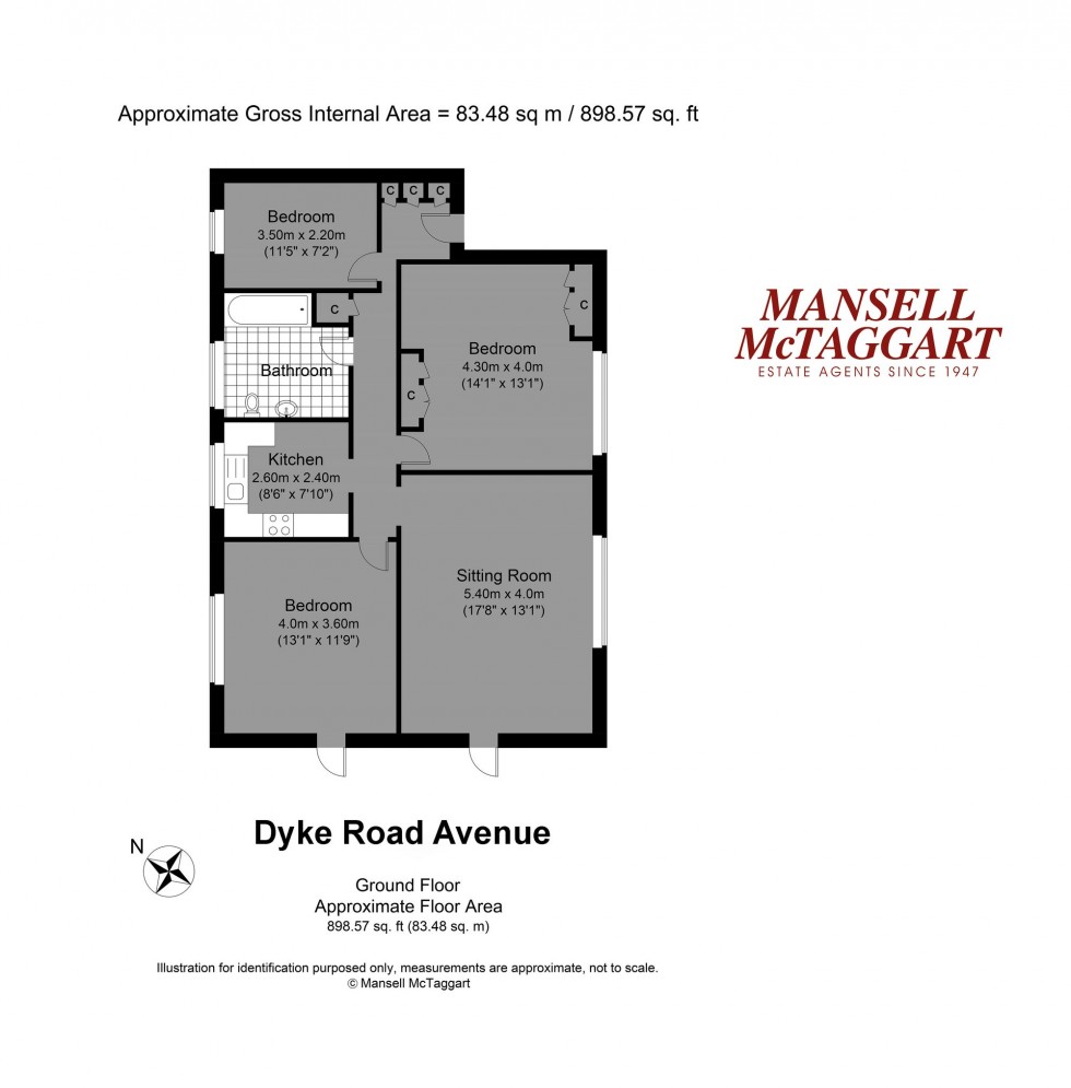 Floorplan for Dyke Road Avenue, Hove, BN3
