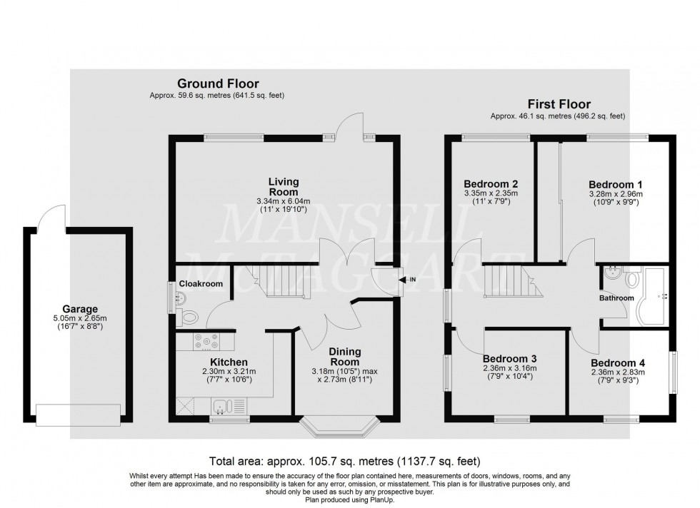 Floorplan for Chesterton Close, East Grinstead, RH19