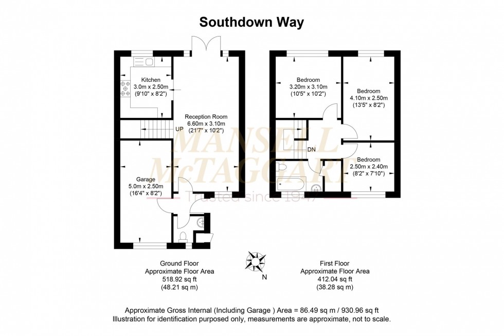 Floorplan for Southdown Way, Storrington, RH20