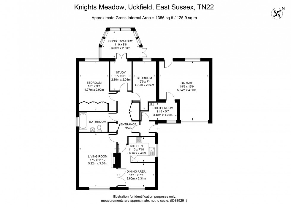 Floorplan for Knights Meadow, Uckfield, TN22