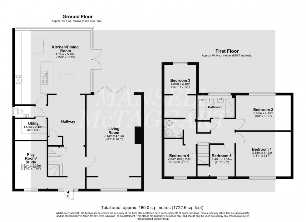 Floorplan for Kipling Way, East Grinstead, RH19