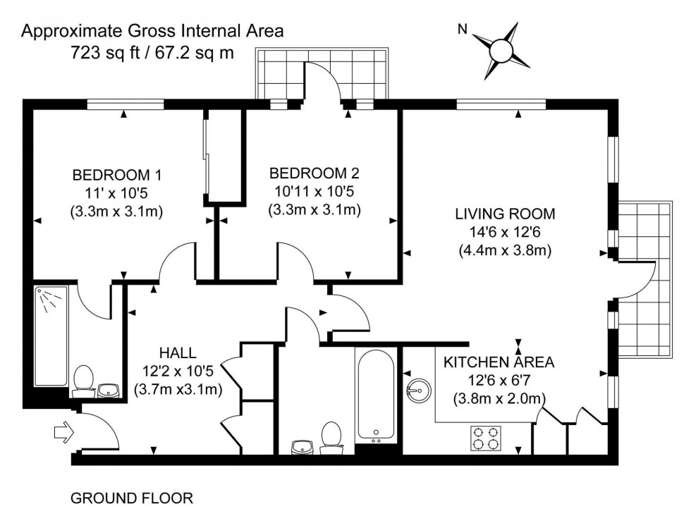Floorplan for Chandlers Field Drive, Ridgemount House, RH16