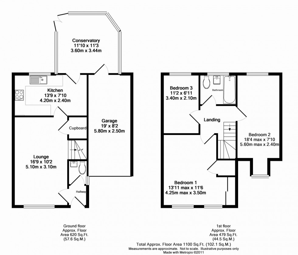 Floorplan for Howard Avenue, Burgess Hill, RH15