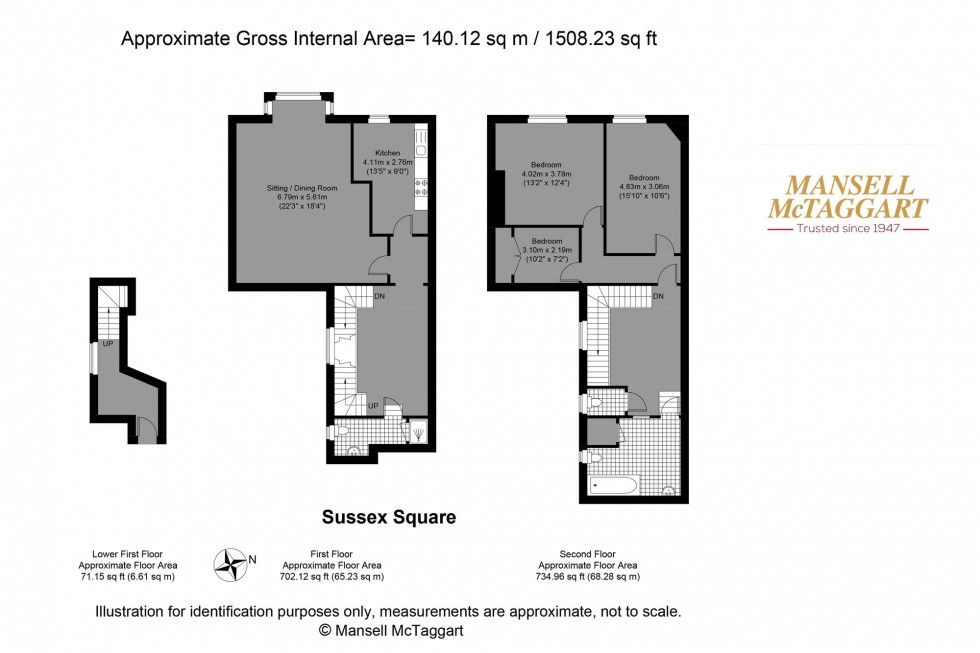 Floorplan for Sussex Square, Brighton, BN2