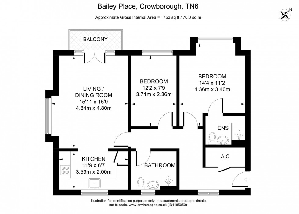 Floorplan for Bailey Place, Crowborough, TN6