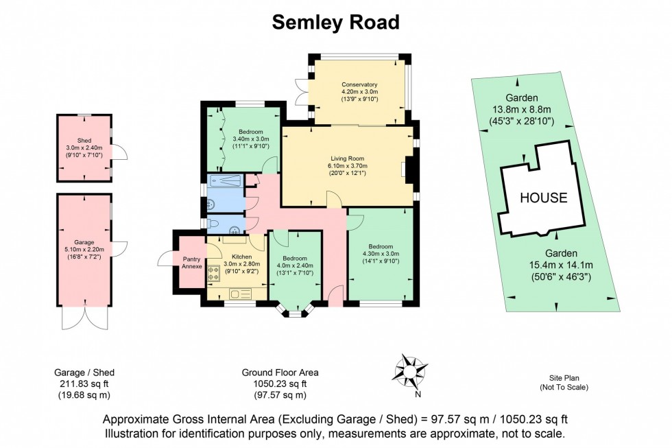 Floorplan for Semley Road, Hassocks, BN6