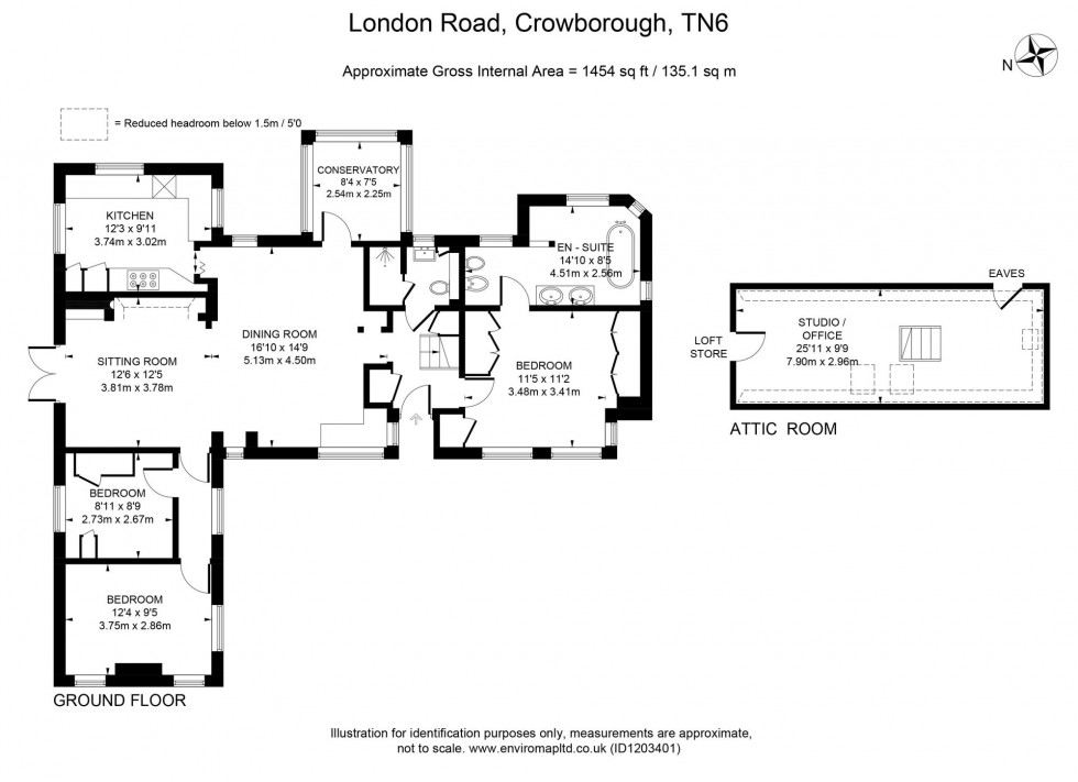 Floorplan for London Road, Crowborough, TN6