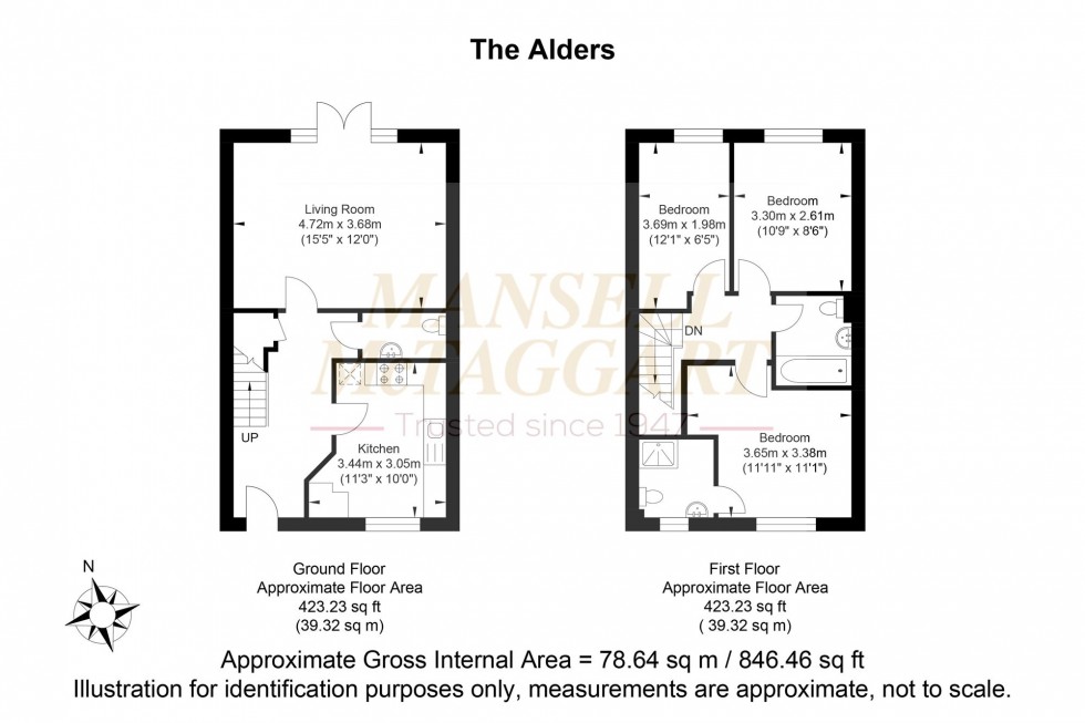 Floorplan for The Alders, Billingshurst, RH14