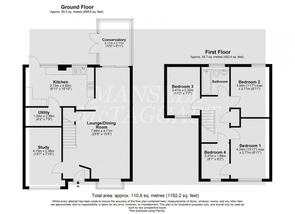 Floorplan for Buckingham Drive, East Grinstead, RH19