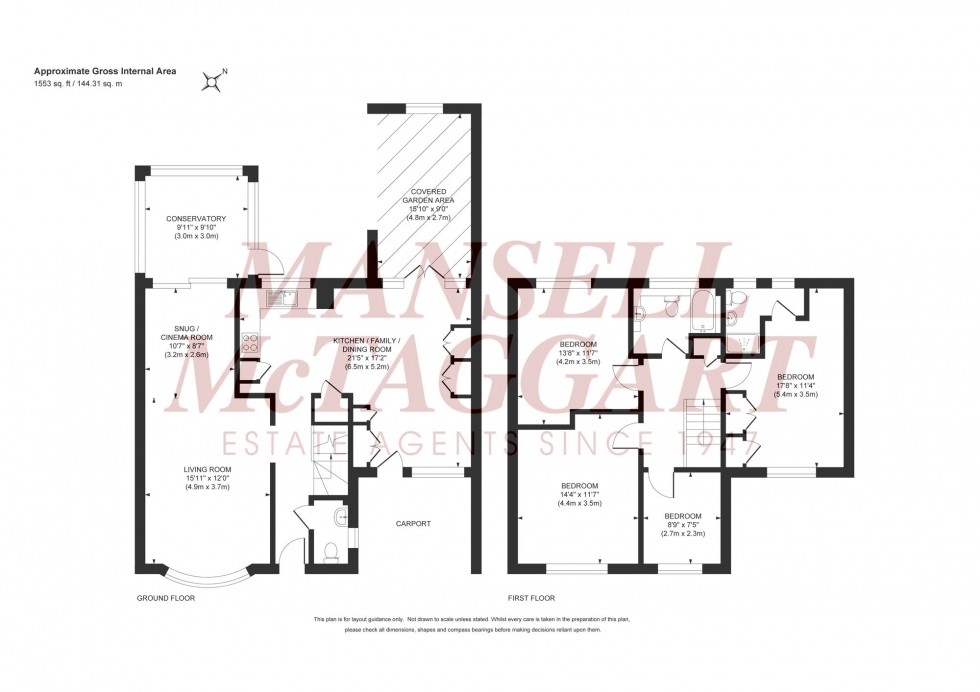 Floorplan for Tindal Close, Burgess Hill, RH15