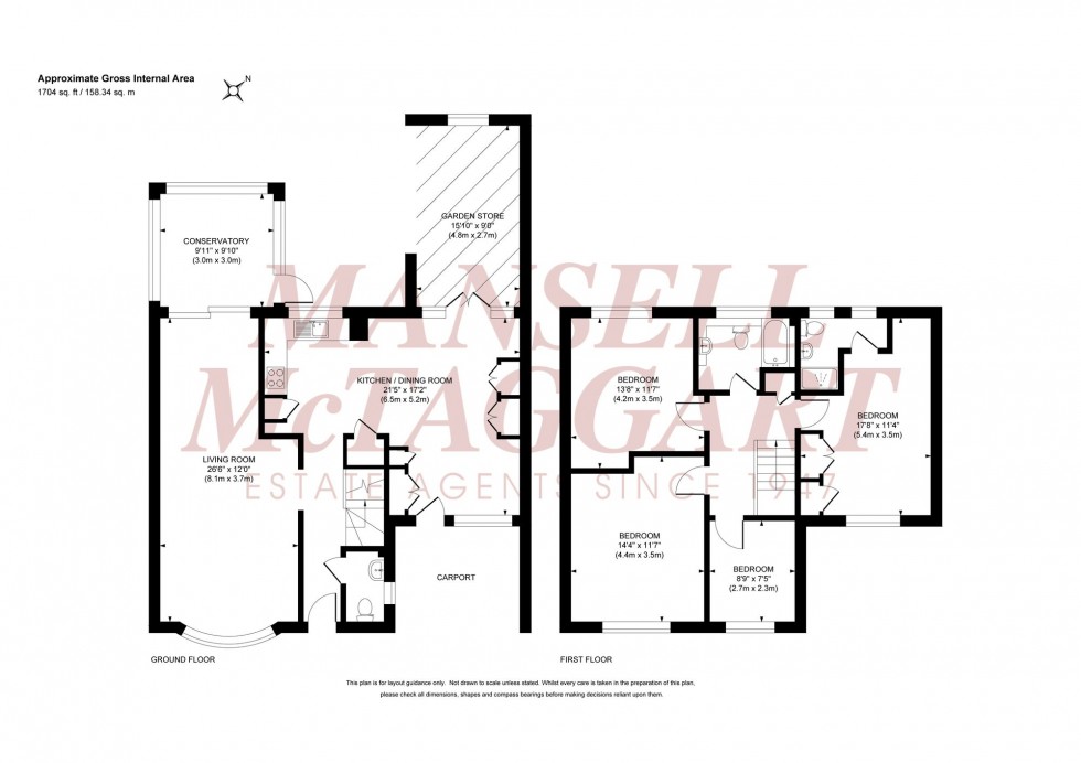 Floorplan for Tindal Close, Burgess Hill, RH15