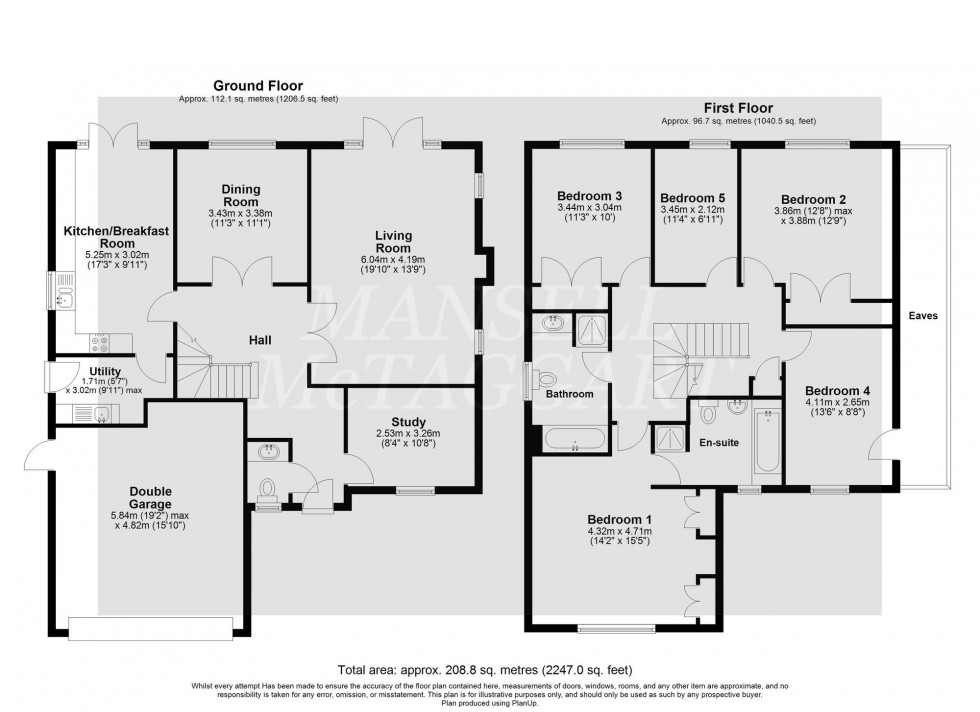 Floorplan for Maynard Close, Copthorne, RH10