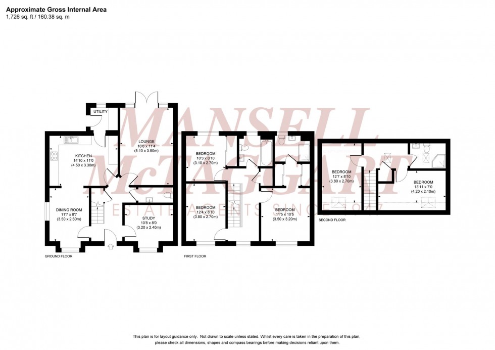 Floorplan for Larkspur Drive, Burgess Hill, RH15