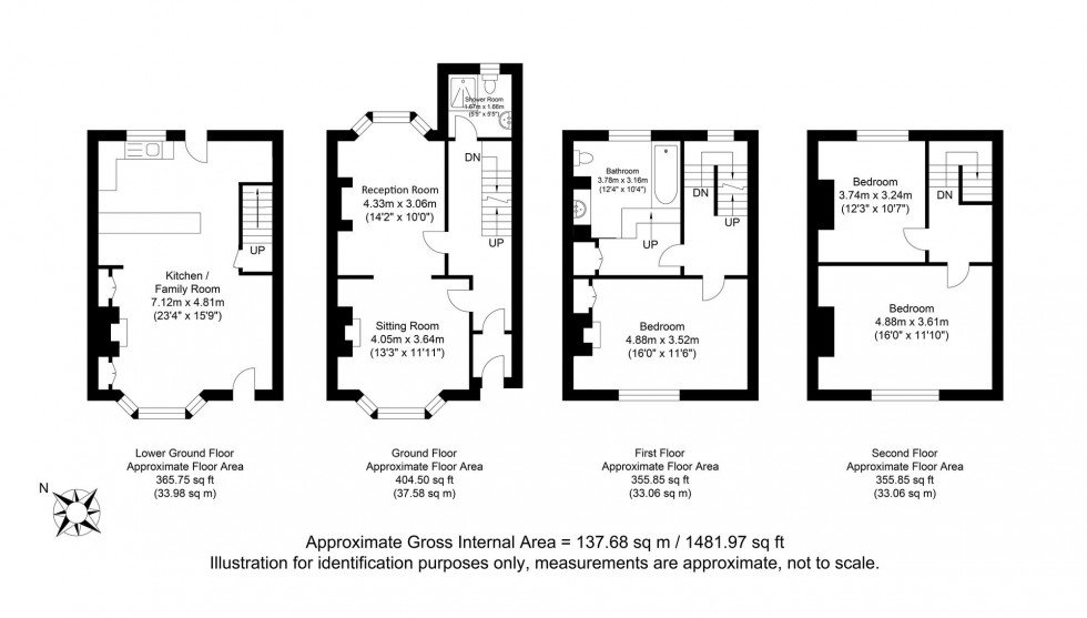 Floorplan for St. Annes Crescent, Lewes, BN7