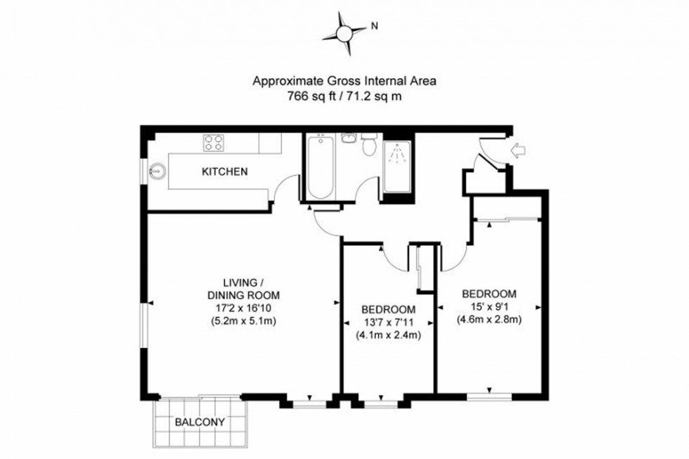 Floorplan for Great Heathmead, Stamford House Great Heathmead, RH16