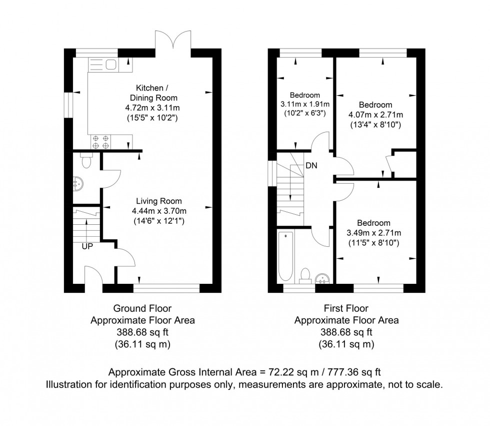 Floorplan for Park View Road, Uckfield, TN22