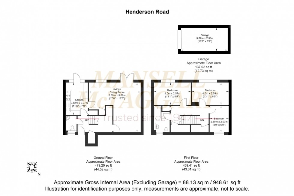 Floorplan for Henderson Road, Crawley, RH11