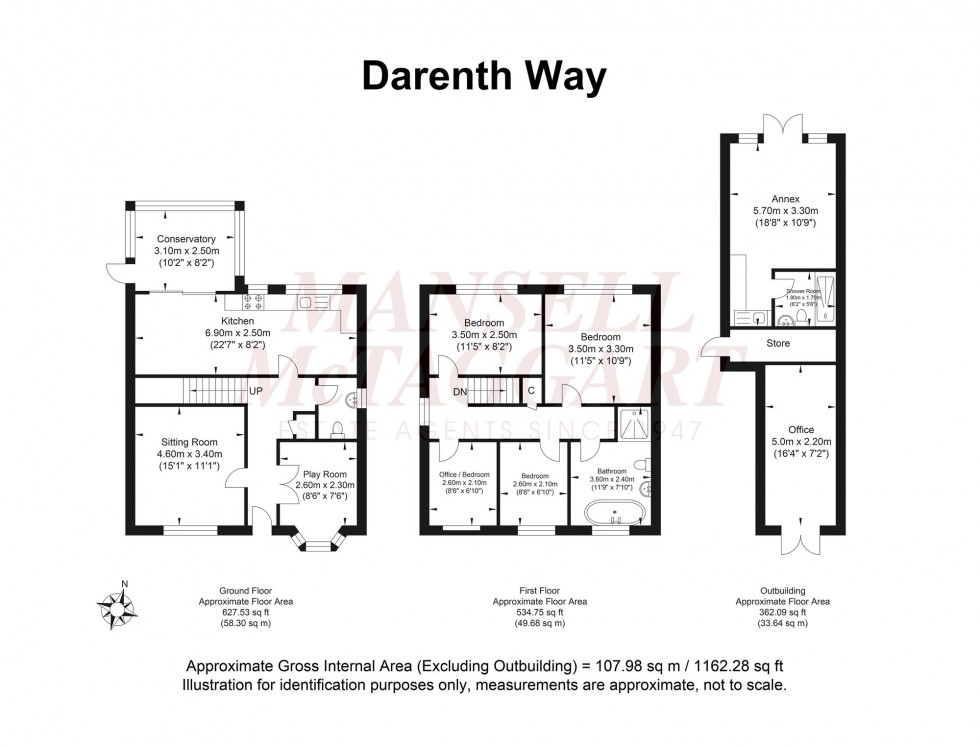Floorplan for Darenth Way, Horley, RH6