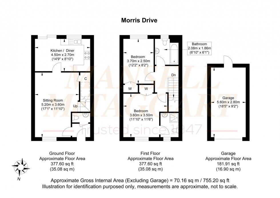Floorplan for Morris Drive, Billingshurst, RH14