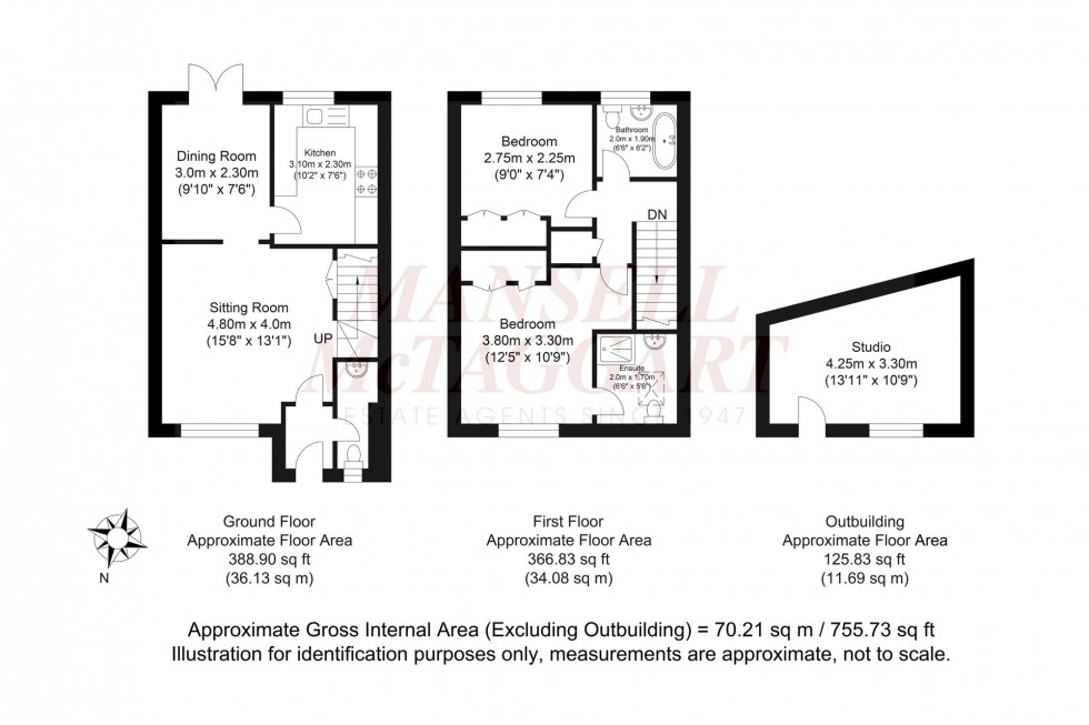 Floorplan for Coleridge Close, Horsham, RH12