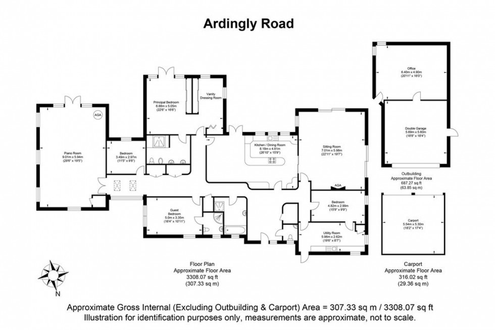 Floorplan for Ardingly Road, Lindfield, RH16