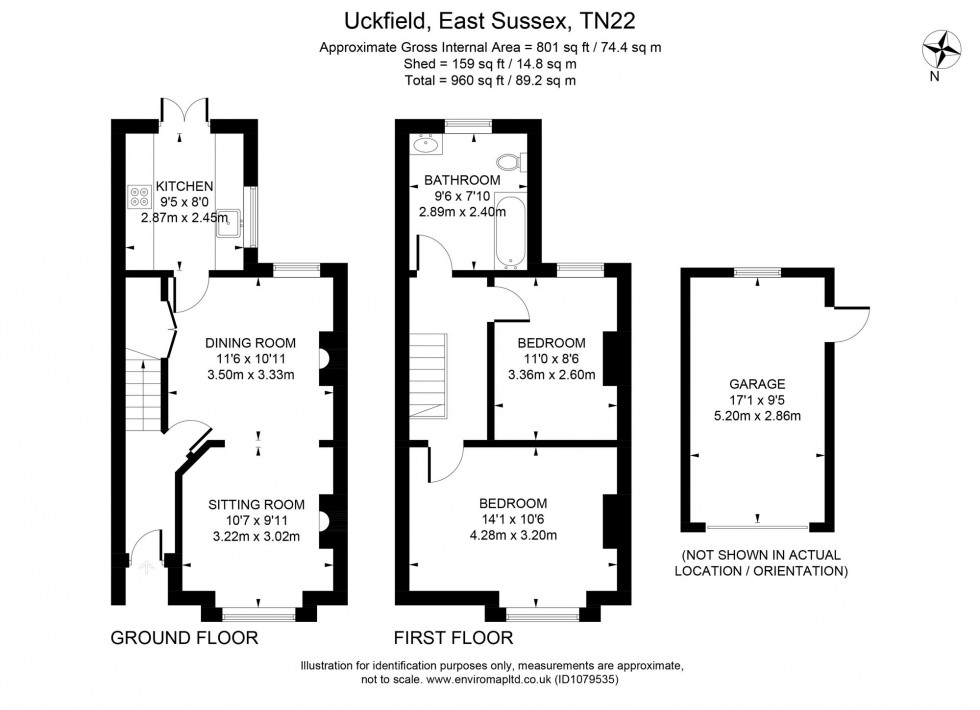 Floorplan for Keld Avenue, Uckfield, TN22