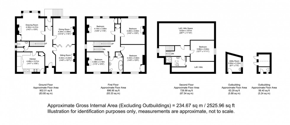 Floorplan for King Henrys Road, Lewes, BN7