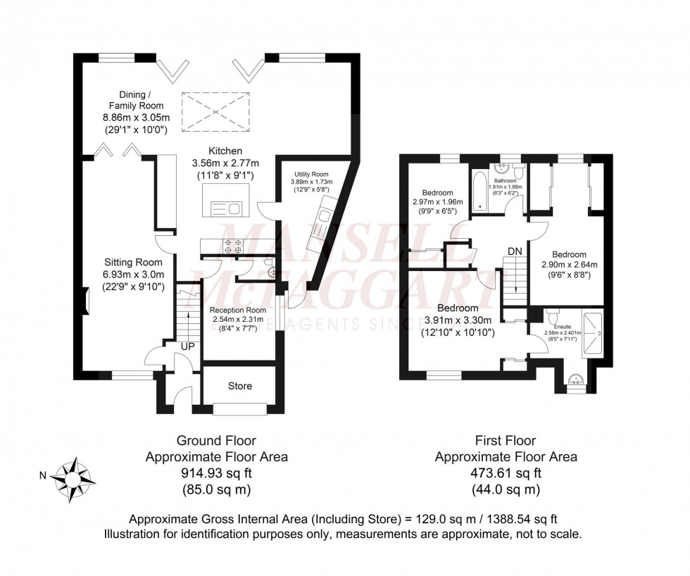 Floorplan for Parry Close, Horsham, RH13
